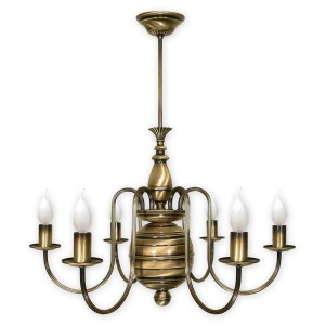 Żyrandol świecznikowy do salonu KANDILEB 1193/W6/Le 6-plomienny