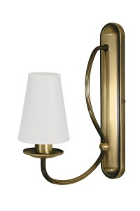 Patynowany kinkiet z abażurem KORNE 1390/K1/2S/01/Le 