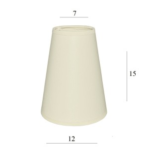 ABAŻUR do lampy stożek 2S-E14 ecru PCV 7/12 wys 15 