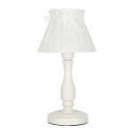 Lampka stołowa z unikatowym białym abażurkiem ZEFO 141-73815/C   