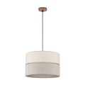 5772.jpg bezowa lampa wiszaca z abazurem