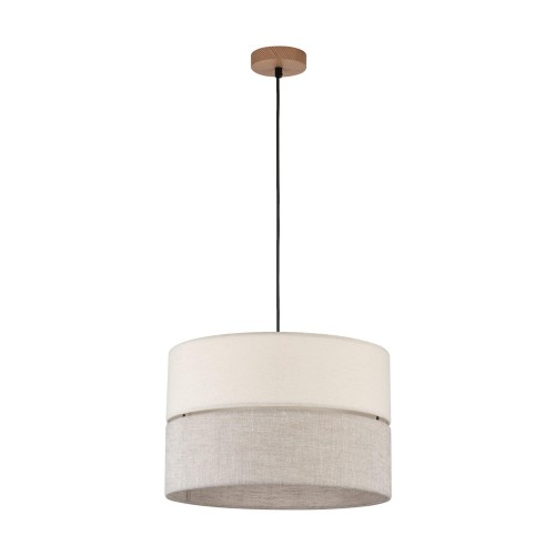 5772.jpg bezowa lampa wiszaca z abazurem