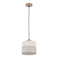 5570.jpg bezowa lampa wiszaca z walcowym abazurem