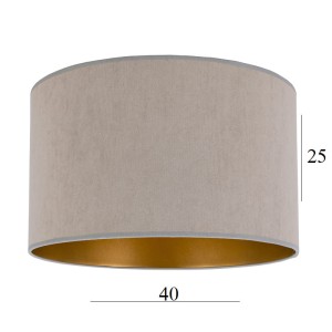 Duży ABAŻUR do lampy podłogowej z weluru 14W E27 BEŻOWY 40 wys 25