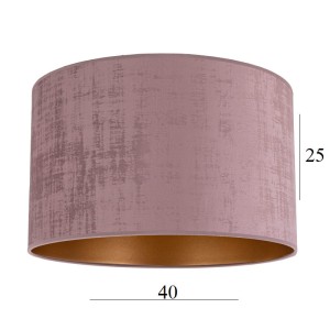 Duży ABAŻUR do lampy podłogowej z weluru 14W E27 RÓŻOWY 40 wys 25