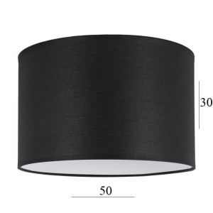 ABAŻUR duży walec 6W-E27 czarny 50/30