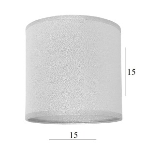 ABAŻUR do lampki walec 1W-E27 srebro 15/15  