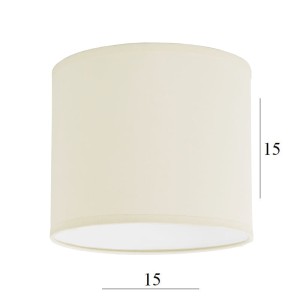ABAŻUR do lampki walec 1W-E27 ecru 15/15  