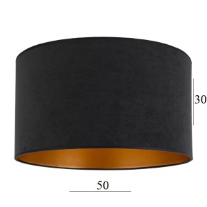 ABAŻUR do lampy podłogowej duży walec 6W-E27 czarny welur 50/30   