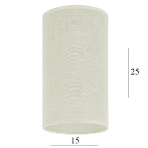 ABAŻUR do lampy walec 3W-E27 ecru struktura 15/25  