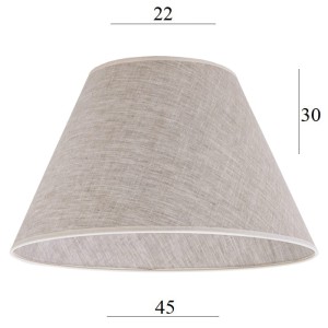 Duży ABAŻUR do lampy podłogowej 8S E27 LEN stożek 22/45 wys 30 