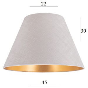 ABAŻUR do lampy podłogowej 8S E27 SUROWY WELUR stożek 22/45 wys 30 