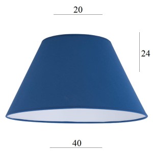 Duży ABAŻUR  6S E27 do lampy 20/40 wys 24 niebieski