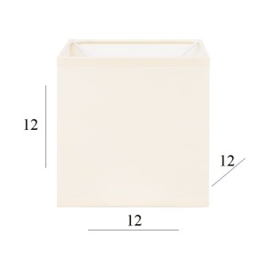 ABAŻUR sześcian ecru 1K-E27 12/12 wys 12        