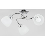 Srebrny plafon sufitowy SILOA 127503/AA 3-ramienny 