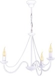 Biały potrójny żyrandol świecznikowy BARTO 13995/KA 3-ramienny    