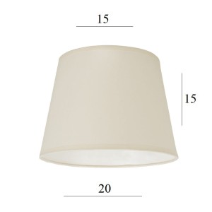 Ecru abażurek do lampki 1T-E-27 15/20 wys 15    