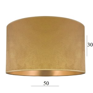 ABAŻUR do lampy podłogowej duży welurowy walec 6W-E27 miodowo-złoty 50/30