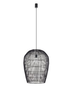 Czarny zwis z rattanu HAITI L 111168/N