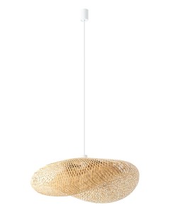 Duża wisząca lampa bambusowa imitująca kapelusz HAWENO L 111397/N 