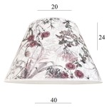 Abażur do lampy w kwiatowy wzór 6S E27 FALL welur 20/40 wys 24