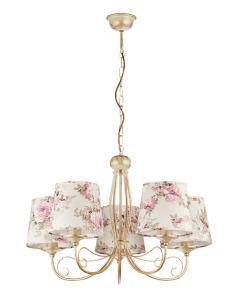 Żyrandol z abażurami 5-ramienny SARIOS 11284/5/J ecru patynowany