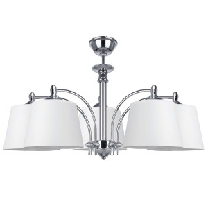 Elegancki srebrny żyrandol do salonu CAMELIA CHROM 615-5/CH/C/01 5-płomienny