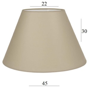 Duży ABAŻUR do lampy podłogowej 8S E27 CAPPUCCINO stożek 22/45 wys 30