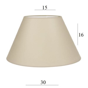 Abażur do lampki stożek 4S-E27 beż 15/30 wys 16 beżowy klosz