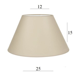 Abażur do lampki beżowy stożek 3S-E27 beż 12/25 wys 15
