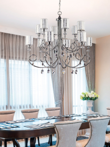 Żyrandol z kryształkami 12-ramienny DELFA 11596-DE 12/J