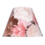 Duży klosz do lampy z materiału w kwiaty 8S E27 PIWONIE welur 22/45 wys 30