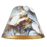 Wyjątkowy abażur do dużej lampy w niebiesko-złoty wzór 8S E27 BLUE 22/45 wys 30  - 014 PREMIUM