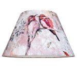 Piękny abażur do lampy z tkaniny z ptaszkami 6S E27 20/40 wys 24 - GOYA 017 premium