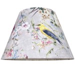 Abażur welurowy w kwiaty do lampy podłogowej 8S E27 BIRD welur 22/45 wys 30