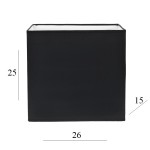 Abażur czarny do lampy 5K E27 prostopadłościan 26/15 wys 25