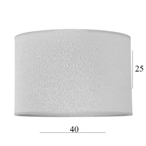 Srebrny abażur do lampy walec 14W E27 srebro 40/25