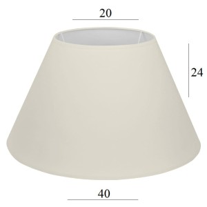 Abażur do lamp ecru 6S E27 20/40 wys 24 