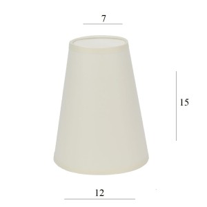 ABAŻUR do lampy stożek 2S-E14 ecru 7/12 wys 15 