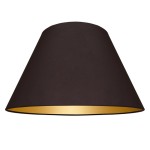 Abażur z brązowego weluru ze złotym wnętrzem 6S E27 ESPRESSO 20/40 wys 24 - 015 PREMIUM