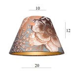 Welurowy abażur do lampki nocnej w kwiaty 7S E14 FLOWERS welur 10/12 wys 12