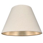 Lniano-złoty abażur do lampy podłogowej 45cm 8S E27 22/45 wys 30 GOLDEN LINEN  premium