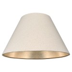 Piękny abażur do lampy len ze złotą nitką duży stożek 9S E27 20/45 wys 24 GOLDEN LINEN  premium