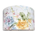 Abażur do lampy stojącej w kwiaty 14W E27 WIOSNA 40 wys 25 welur