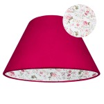 Czerwony abażur do lampy w odcieniu malinowym RED ROSES 6S E27 wymiary 20/40 wys 24