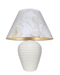 Duża lampa ceramiczna z abażurem w kwiaty KOKONO PEONIE