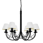 Czarny żyrandol klasyczny duży 6-płomienny PORSE 13520/62/KA