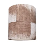 Abażur do lampy walec lniany E27 18/20 cm KWADRATY abażur w stylu boho