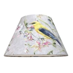 Piękny abażur z weluru do lampki nocnej szary 3S-E27 BIRD welur 12/25 wys 15