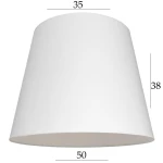 Duży biały abażur 50cm do lampy stojącej 17S E27 stożek 35/50 wys 38